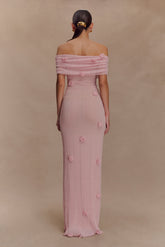 Brynn Orchid Knit Maxi Dress - Pastel Pink